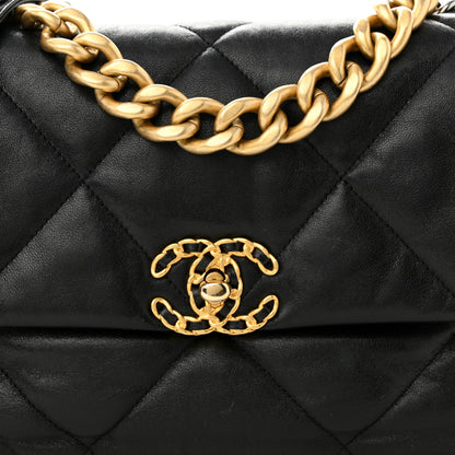 Chanel Lambskin Quilted Large Chanel 19 Flap Black 8 of 10