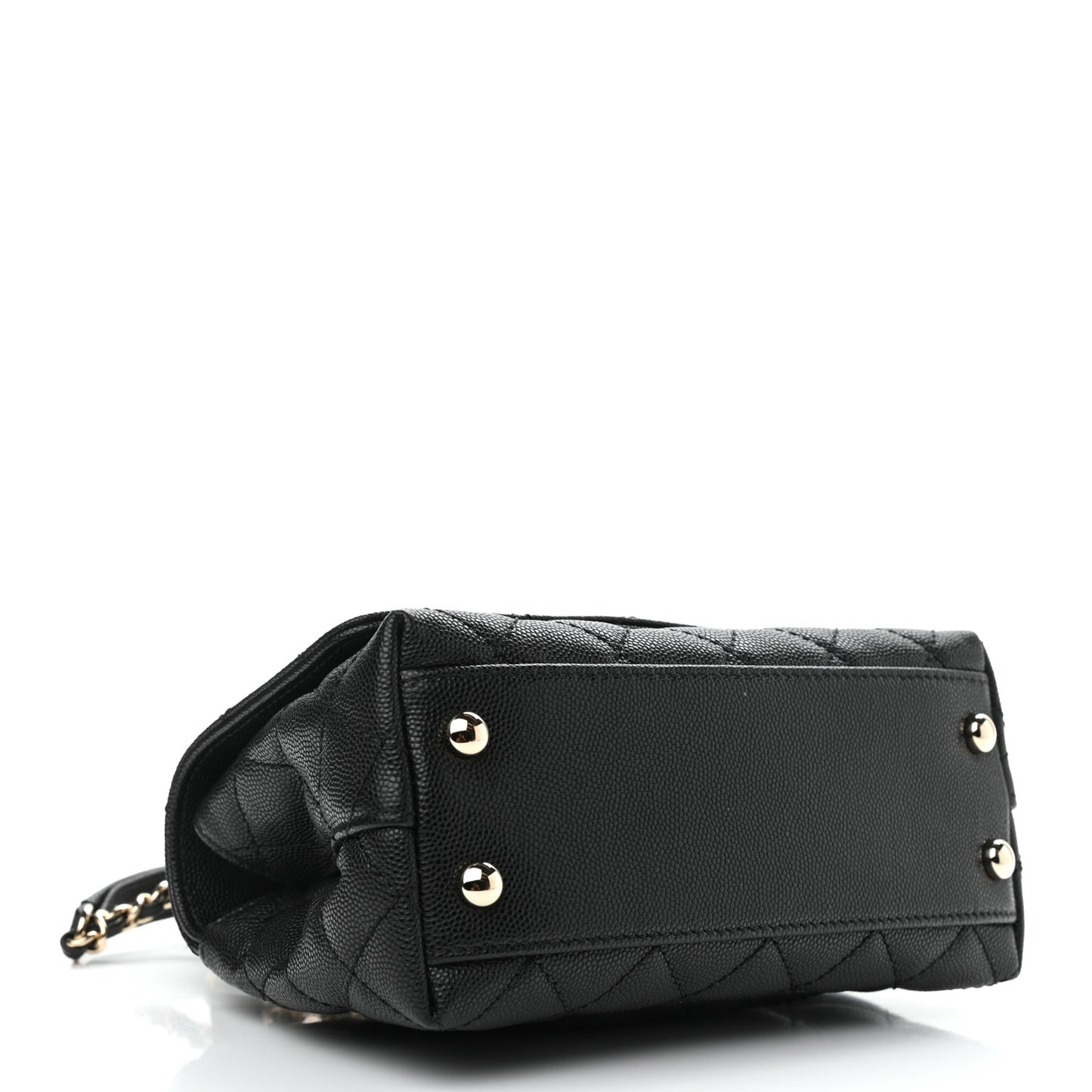 Caviar Quilted Extra Mini Coco Handle Flap Black