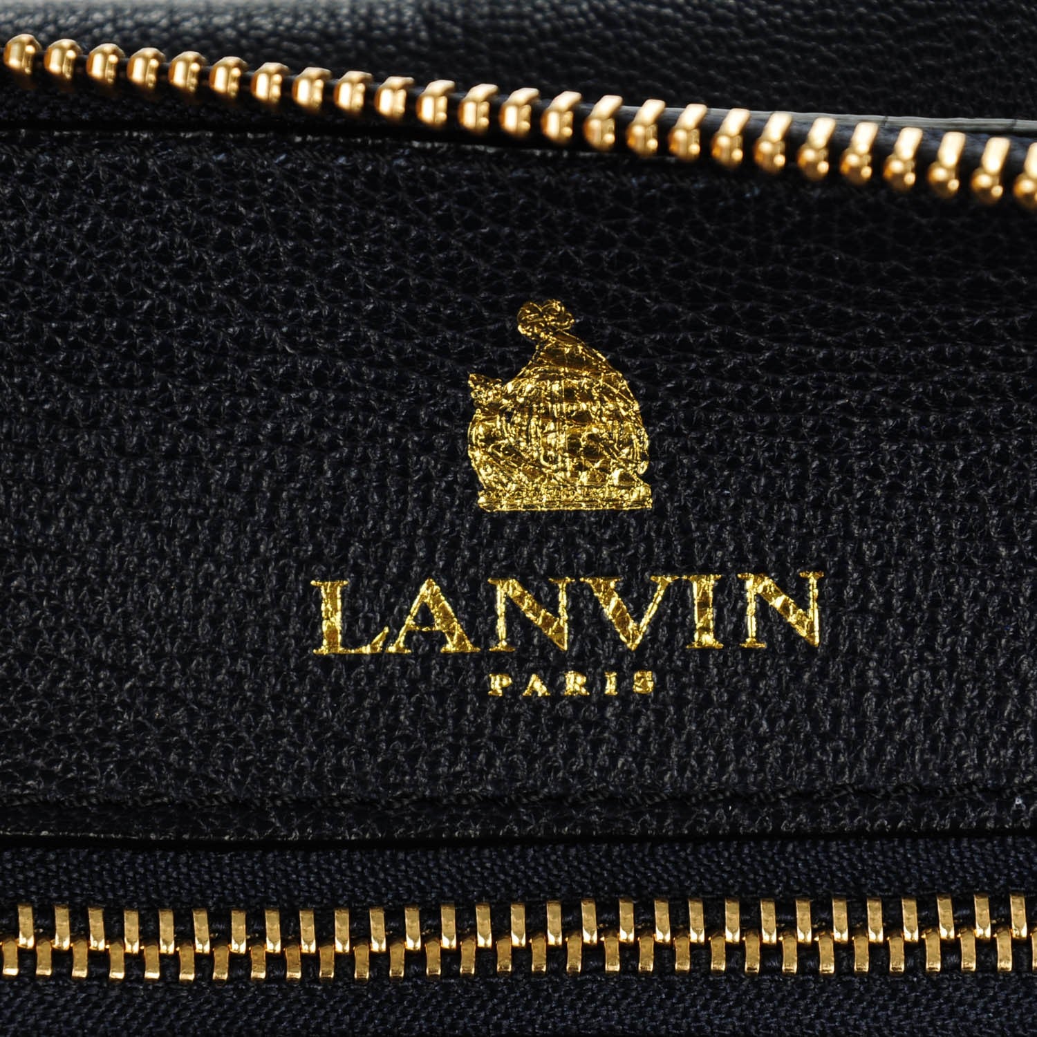 Lanvin Goatskin Trilogy Bowling Bag Midnight Blue 6 of 8