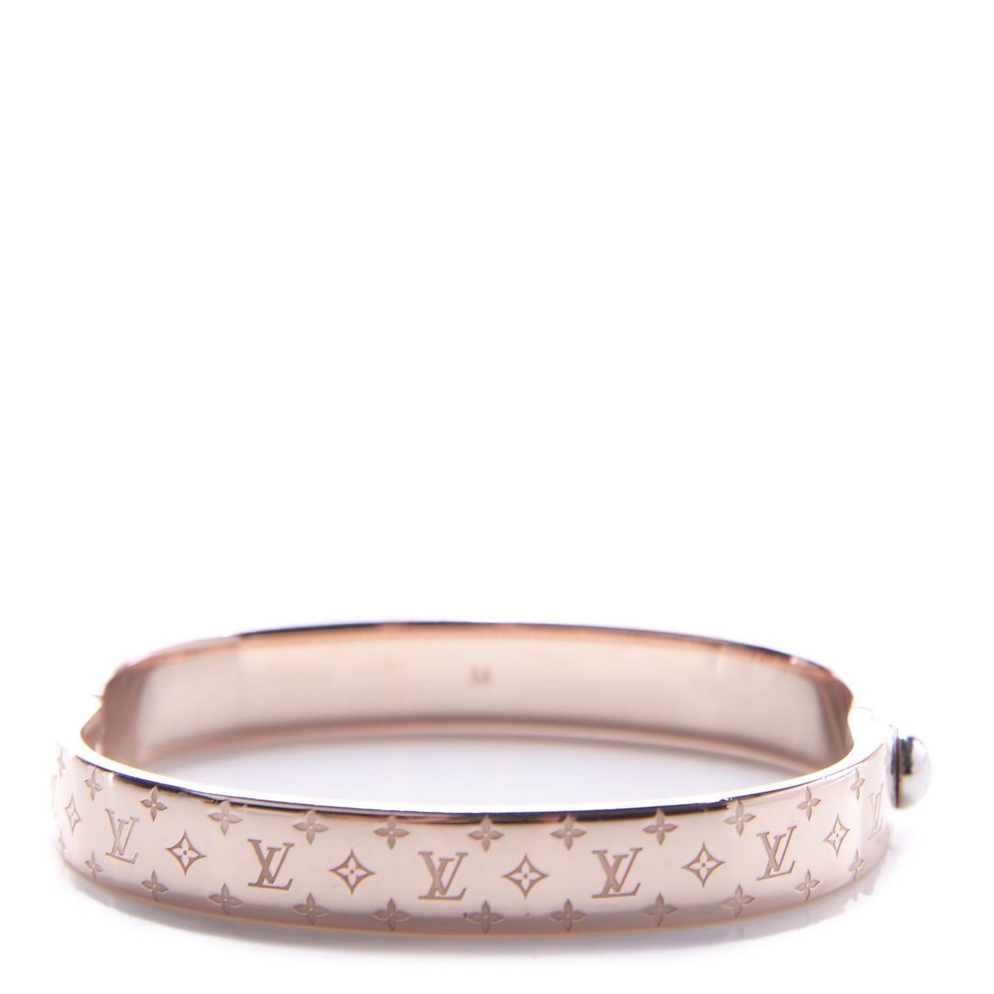 Brass Monogram Nanogram Cuff M Pink Gold