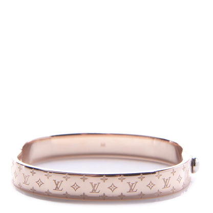 Louis Vuitton Brass Monogram Nanogram Cuff M Pink Gold 3 of 6