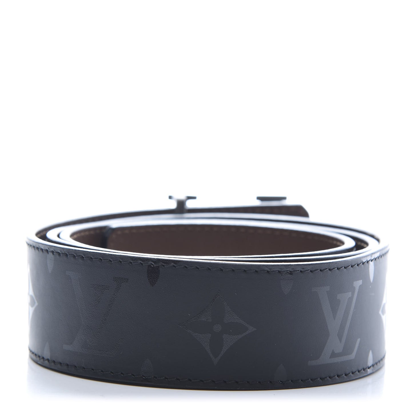 Monogram Eclipse Taigarama 40mm LV Initiales Reversible Belt 95 38 Black