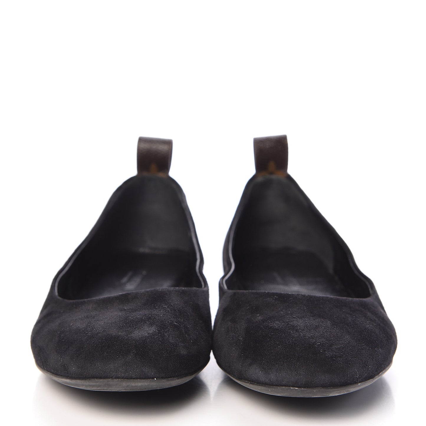 Suede Monogram Uniformes Ballet Flats 36 Black