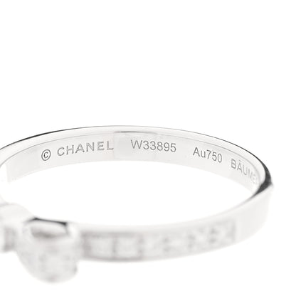 Chanel 18K White Gold Diamond Ruban Ring 50 5.25 5 of 7