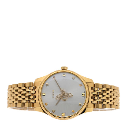 Gucci Stainless Steel 36mm G-Timeless Bee Quartz Watch Gold 2 of 5