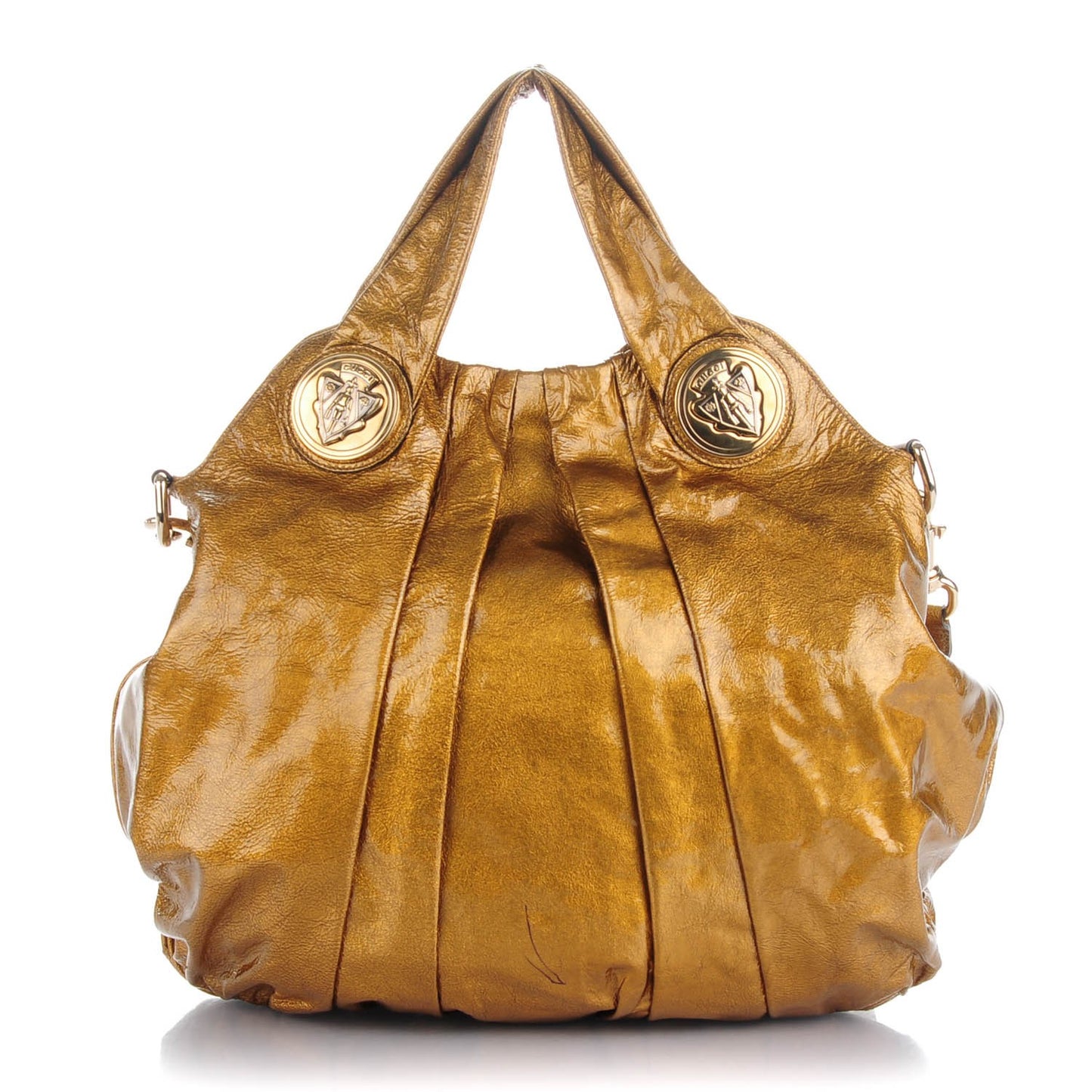 Patent Medium Hysteria Top Handle Bag Gold