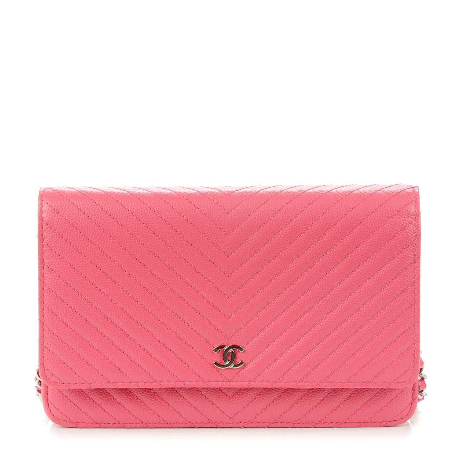 Caviar Chevron Wallet On Chain WOC Pink