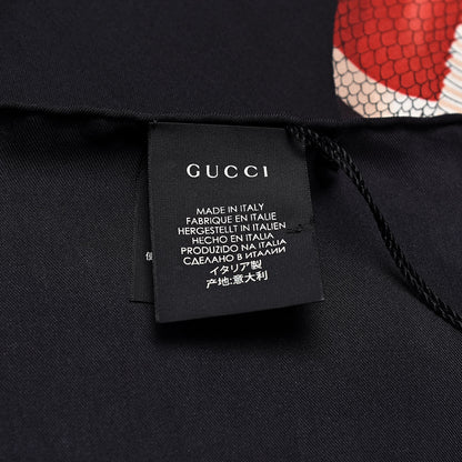 Gucci Silk Kingsnake Square Scarf Black 4 of 4