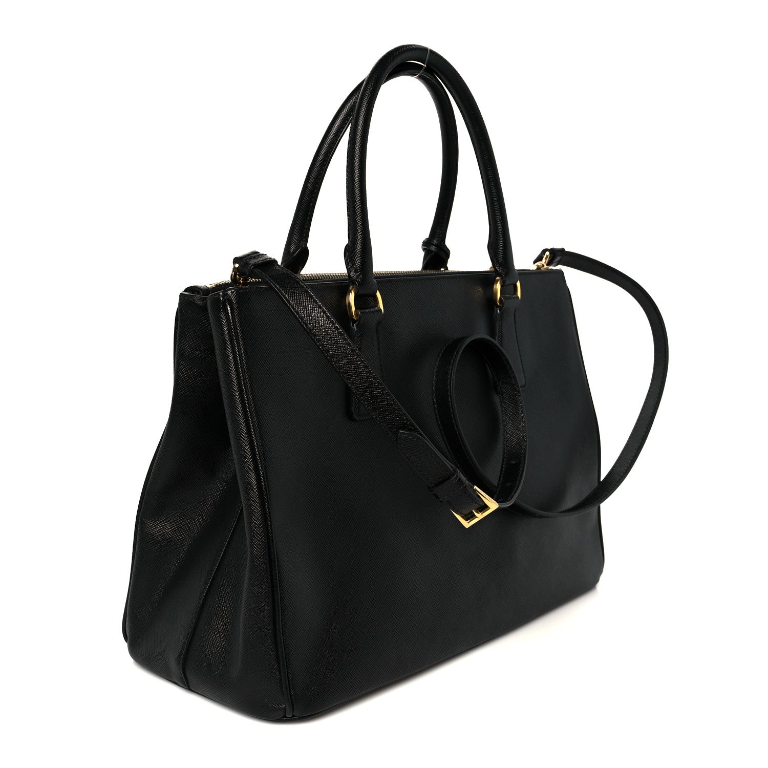 Prada Saffiano Medium Galleria Double Zip Tote Black 3 of 11