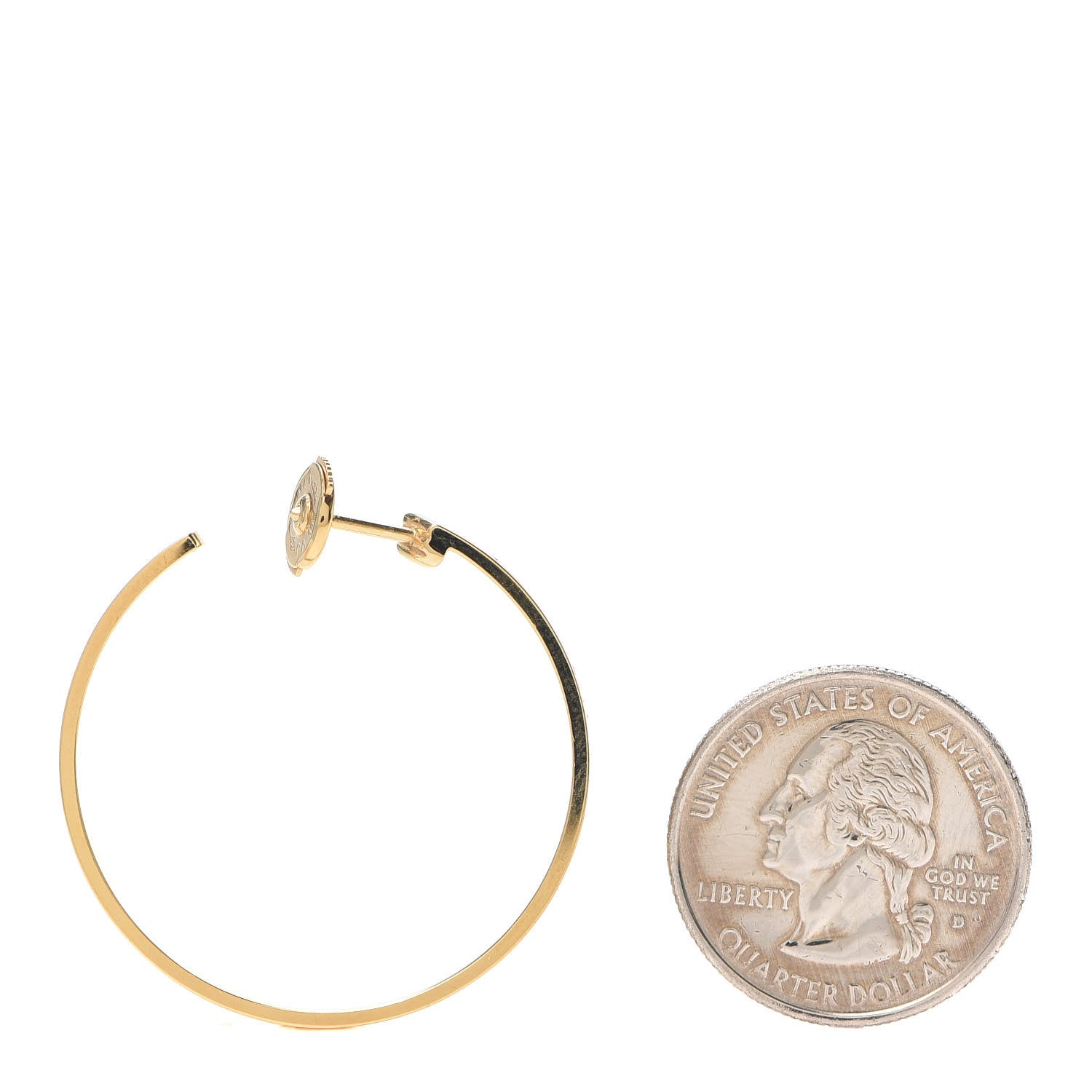 Cartier 18K Yellow Gold Large LOVE Hoop Earrings 2 of 6