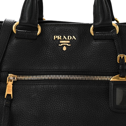 Prada Vitello Daino Shopping Satchel Black 8 of 17