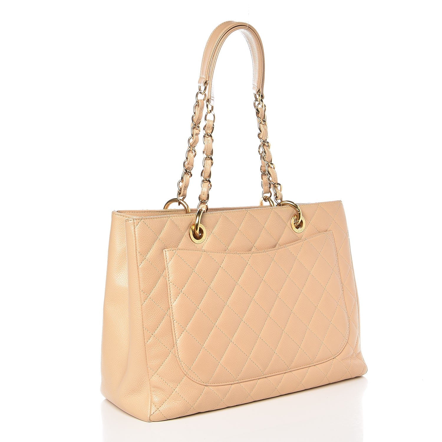 Chanel Caviar Quilted Grand Shopping Tote GST Beige Clair 15 of 19
