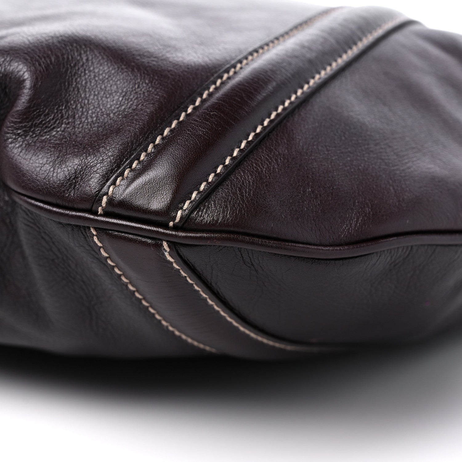 Gucci Calfskin Medium Britt Tote Dark Brown 9 of 10