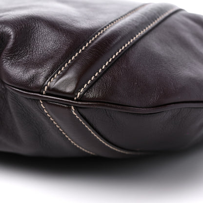 Gucci Calfskin Medium Britt Tote Dark Brown 9 of 10