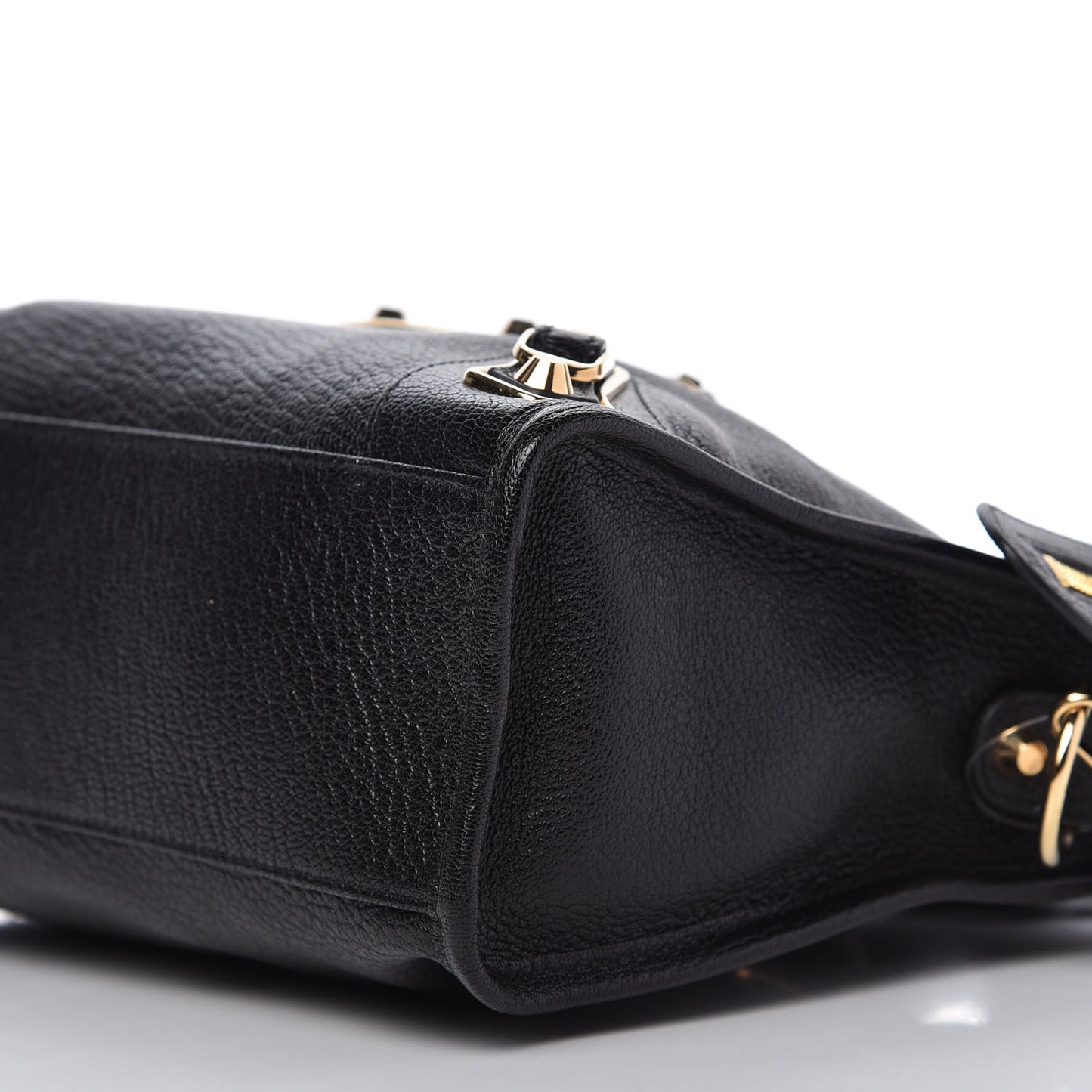 Chevre Gold Metallic Edge Hardware City Black