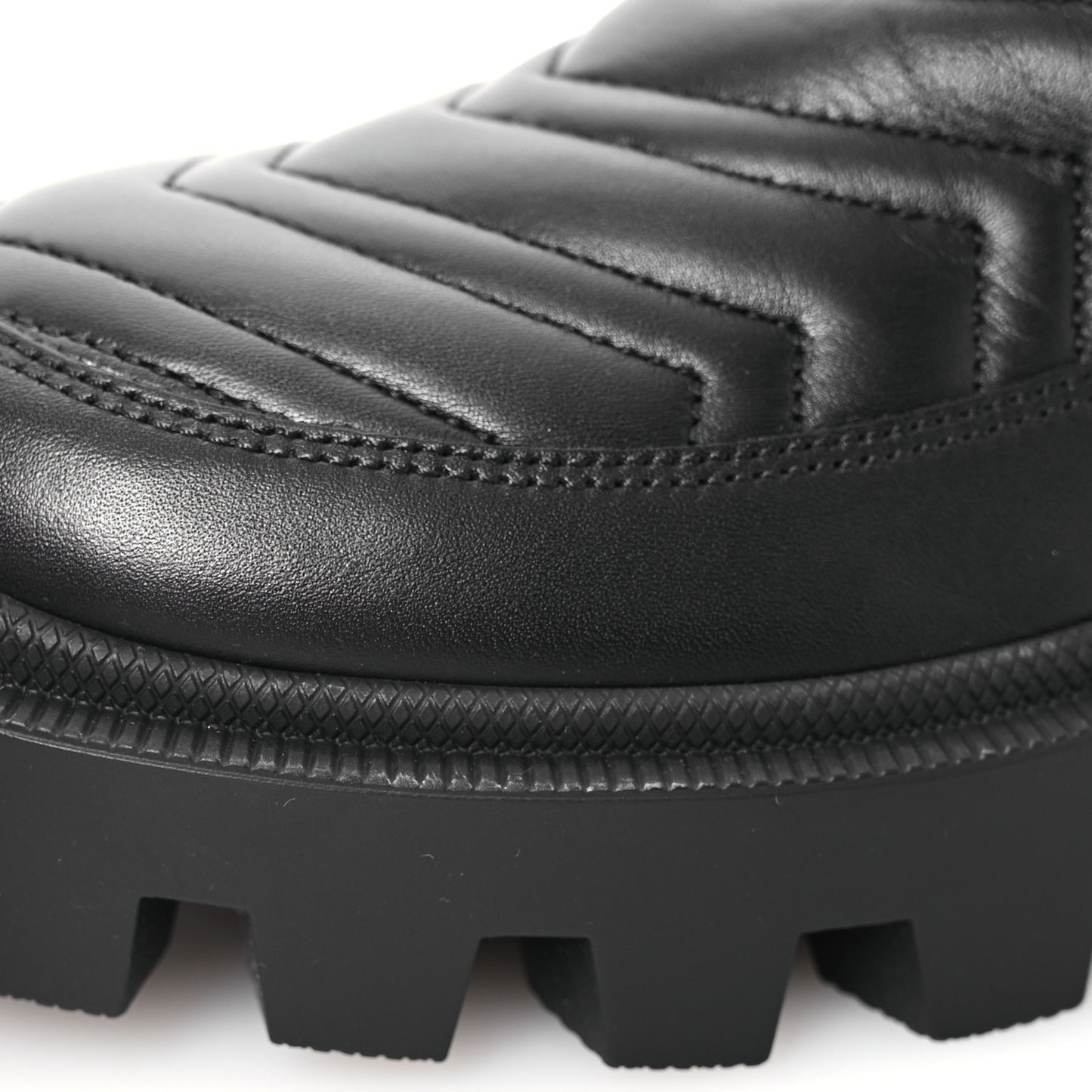 Calfskin Nappa Matelasse Frances Chelsea Boots 37 Black