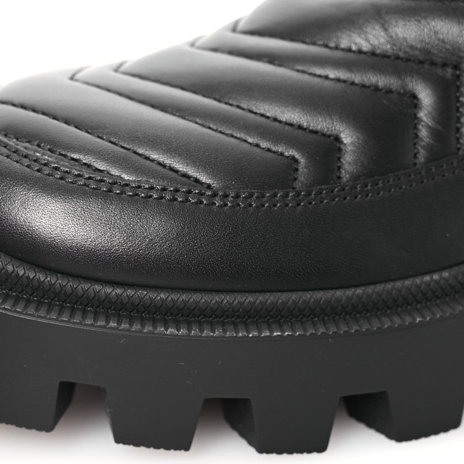 Gucci Calfskin Nappa Matelasse Frances Chelsea Boots 37 Black 10 of 12