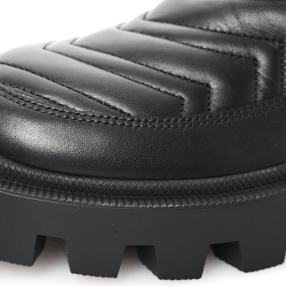 Gucci Calfskin Nappa Matelasse Frances Chelsea Boots 37 Black 10 of 12