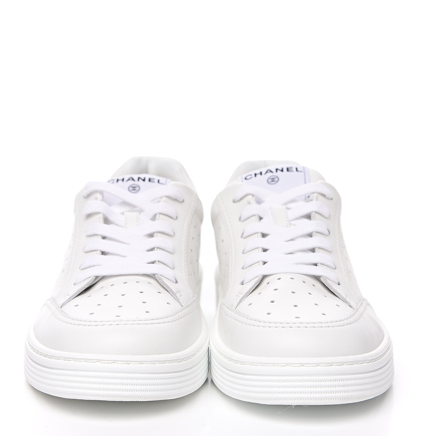Chanel Calfskin Womens Logo Sneakers 40.5 White 2 of 10