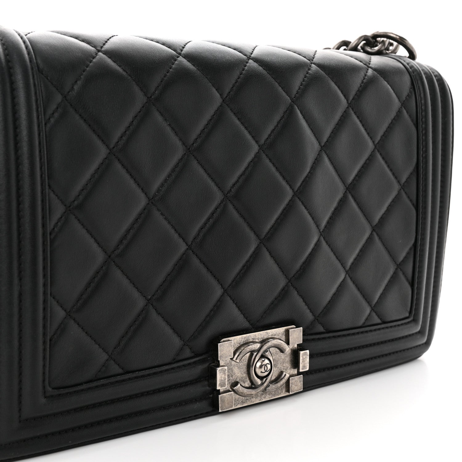Chanel Lambskin Quilted New Medium Boy Flap Black 12 of 12