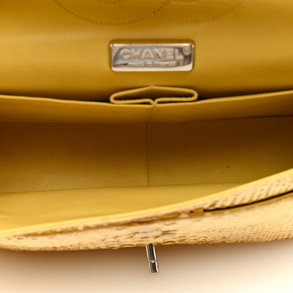 Chanel Snakeskin Jumbo Double Flap Yellow 5 of 18