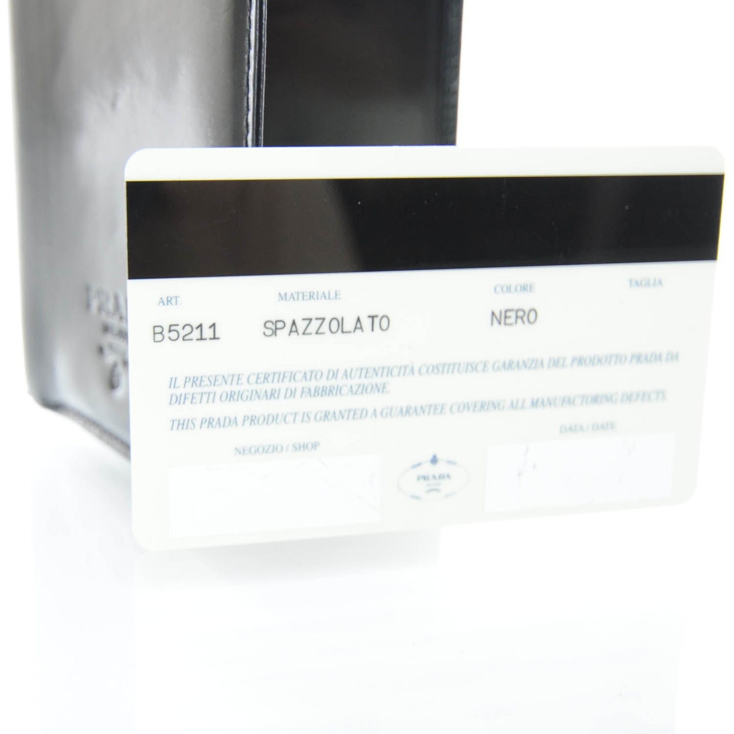Spazzolato Checkbook Cover Wallet Black