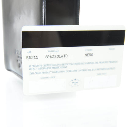 Prada Spazzolato Checkbook Cover Wallet Black 6 of 7