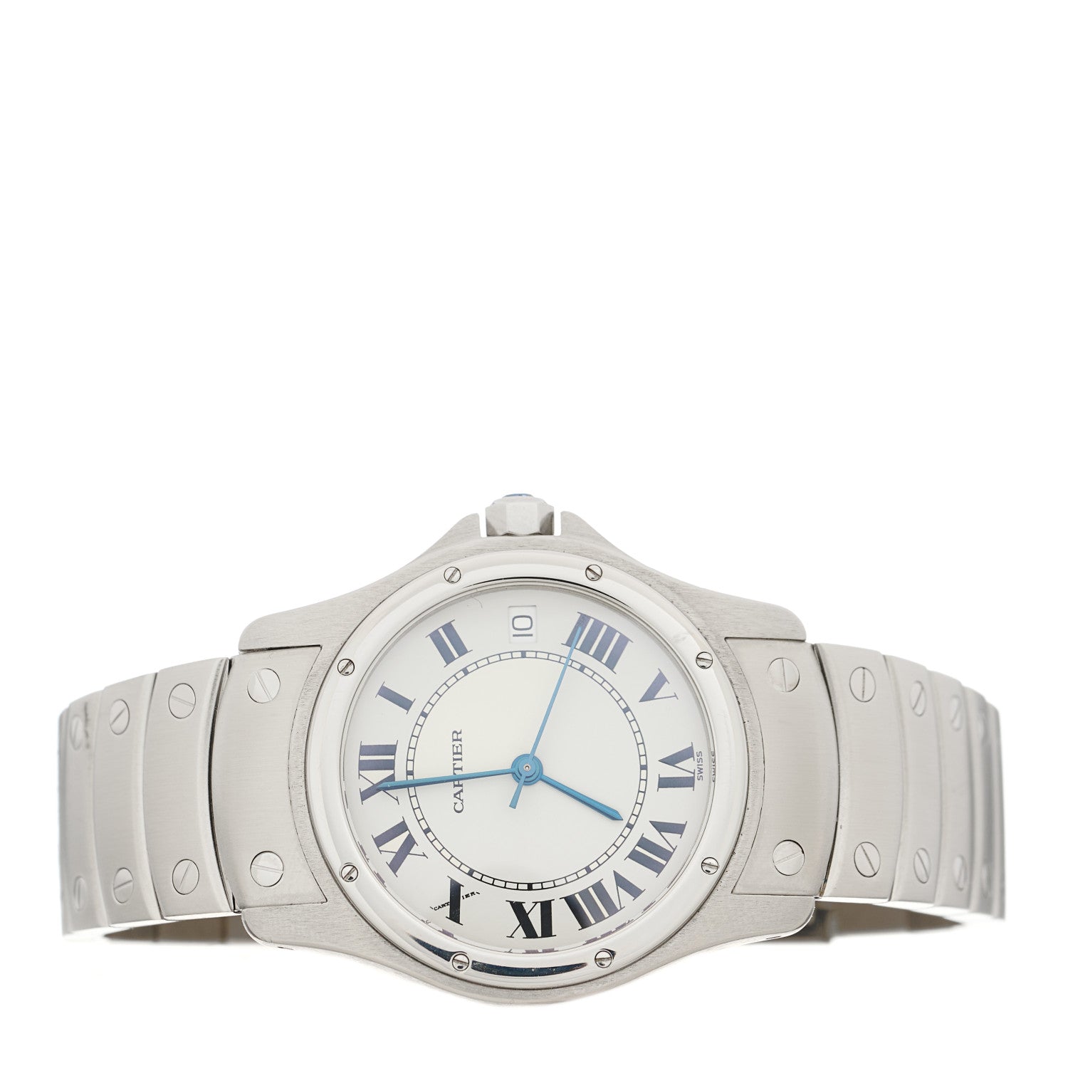 Cartier Stainless Steel 33mm Santos Ronde Automatic Watch 3 of 5