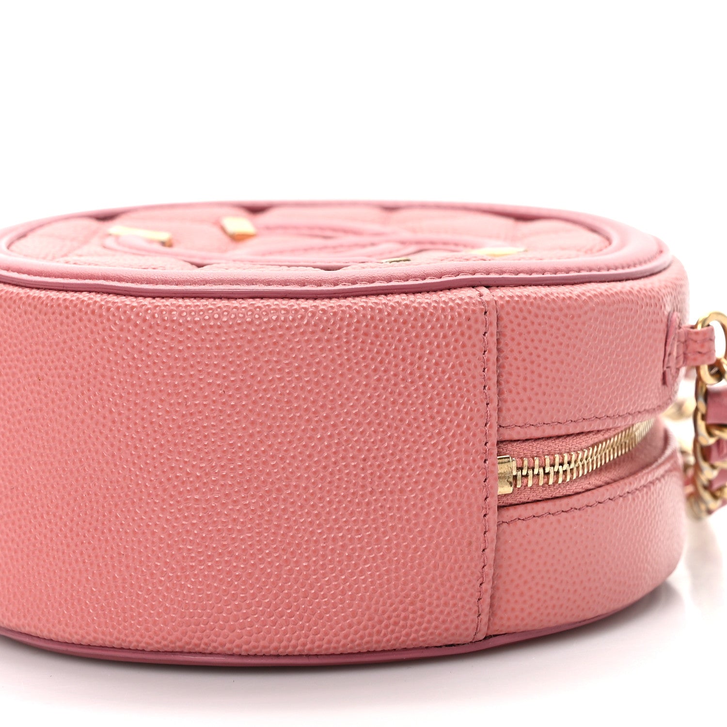 Chanel Caviar Quilted Round Filigree Crossbody Pink 10 of 10