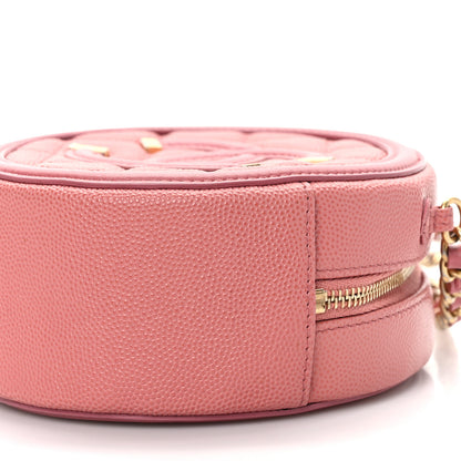 Chanel Caviar Quilted Round Filigree Crossbody Pink 10 of 10