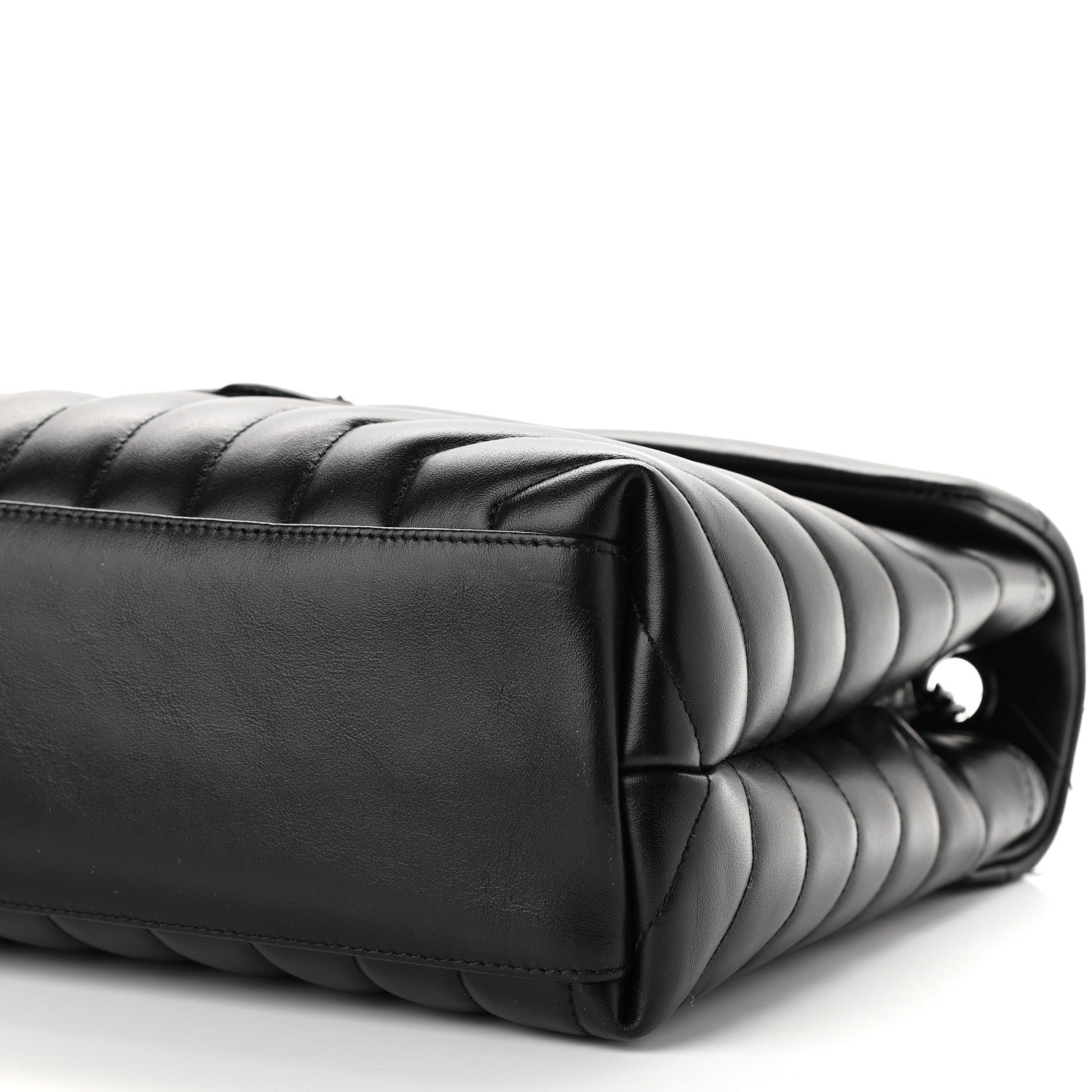 Saint Laurent Calfskin Y Quilted Monogram Medium Loulou Chain Satchel Black 9 of 9