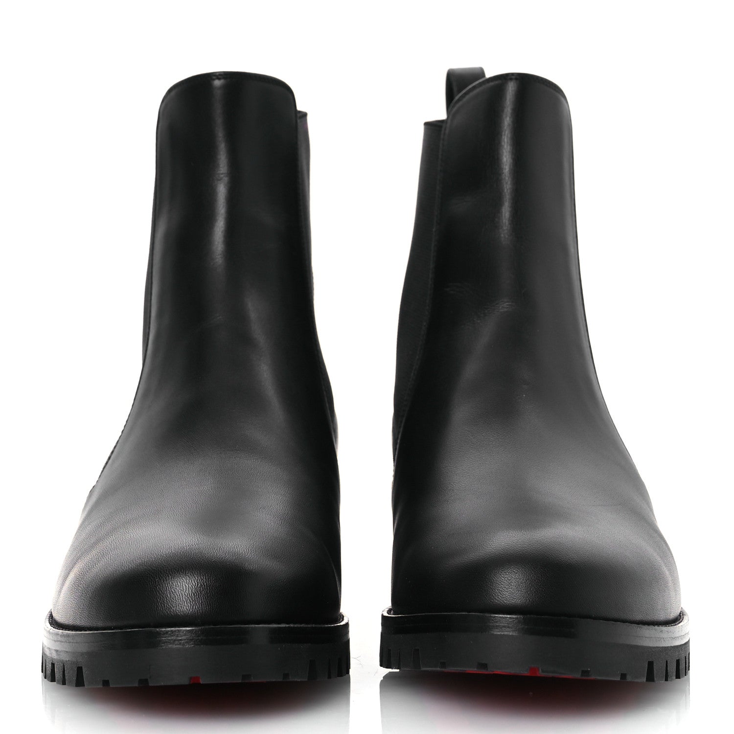 Christian Louboutin Calfskin Marchacroche Flat Chelsea Boots 39 Black 3 of 11