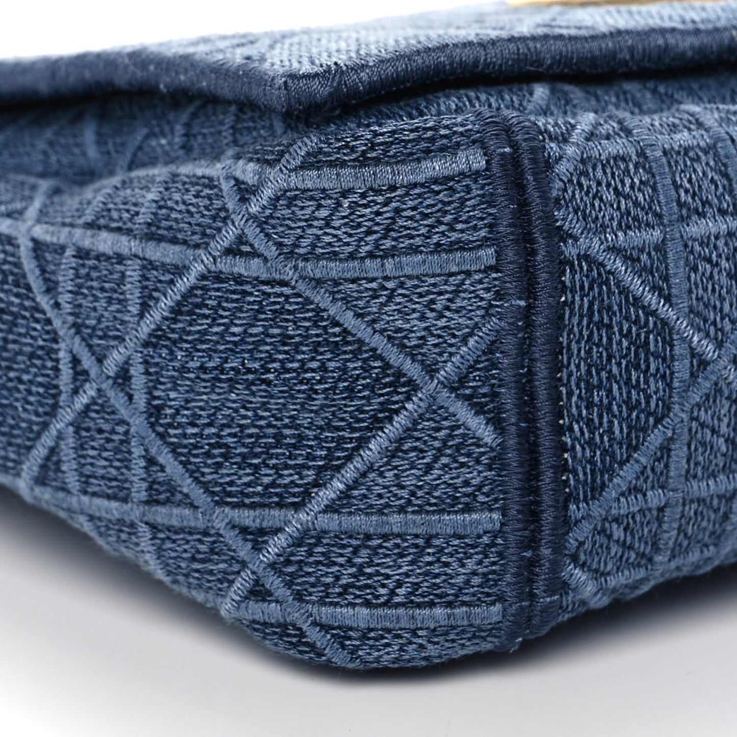 Denim Cannage Small Caro Bag Blue