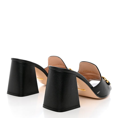 Gucci Nappa Horsebit 75mm Slide Sandals 39 Black 3 of 14