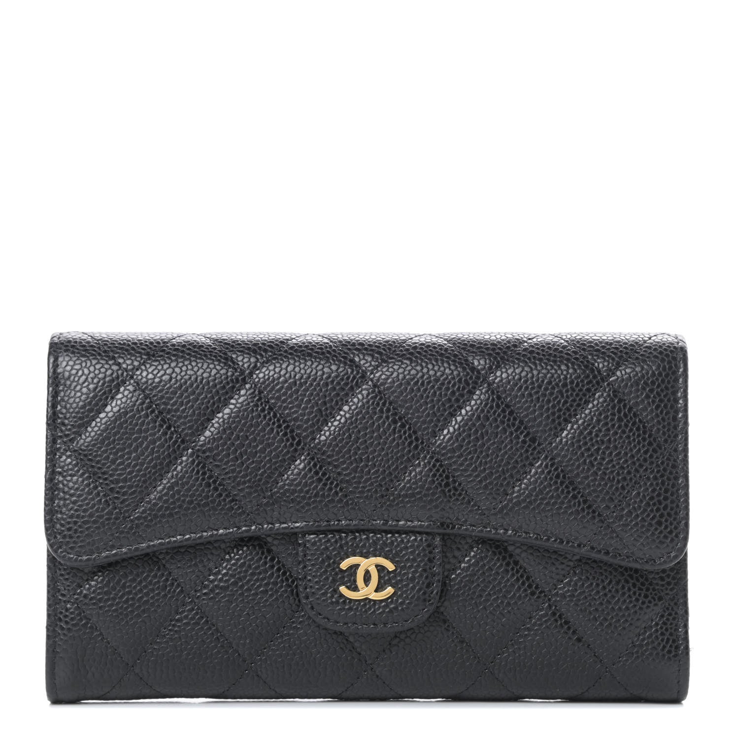 Chanel Caviar Quilted Large Flap Wallet Black 1 of 10