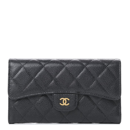 Chanel Caviar Quilted Large Flap Wallet Black 1 of 10