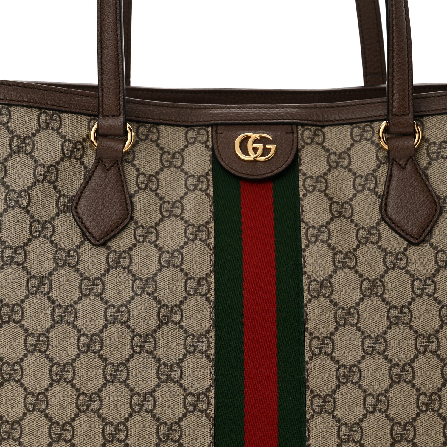 Gucci GG Supreme Monogram Medium Ophidia Shopping Tote Brown 8 of 14
