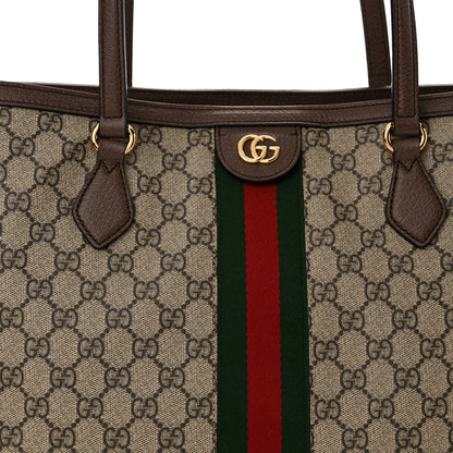 Gucci GG Supreme Monogram Medium Ophidia Shopping Tote Brown 8 of 14