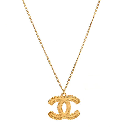 Chanel CC Necklace Matte Gold 4 of 6