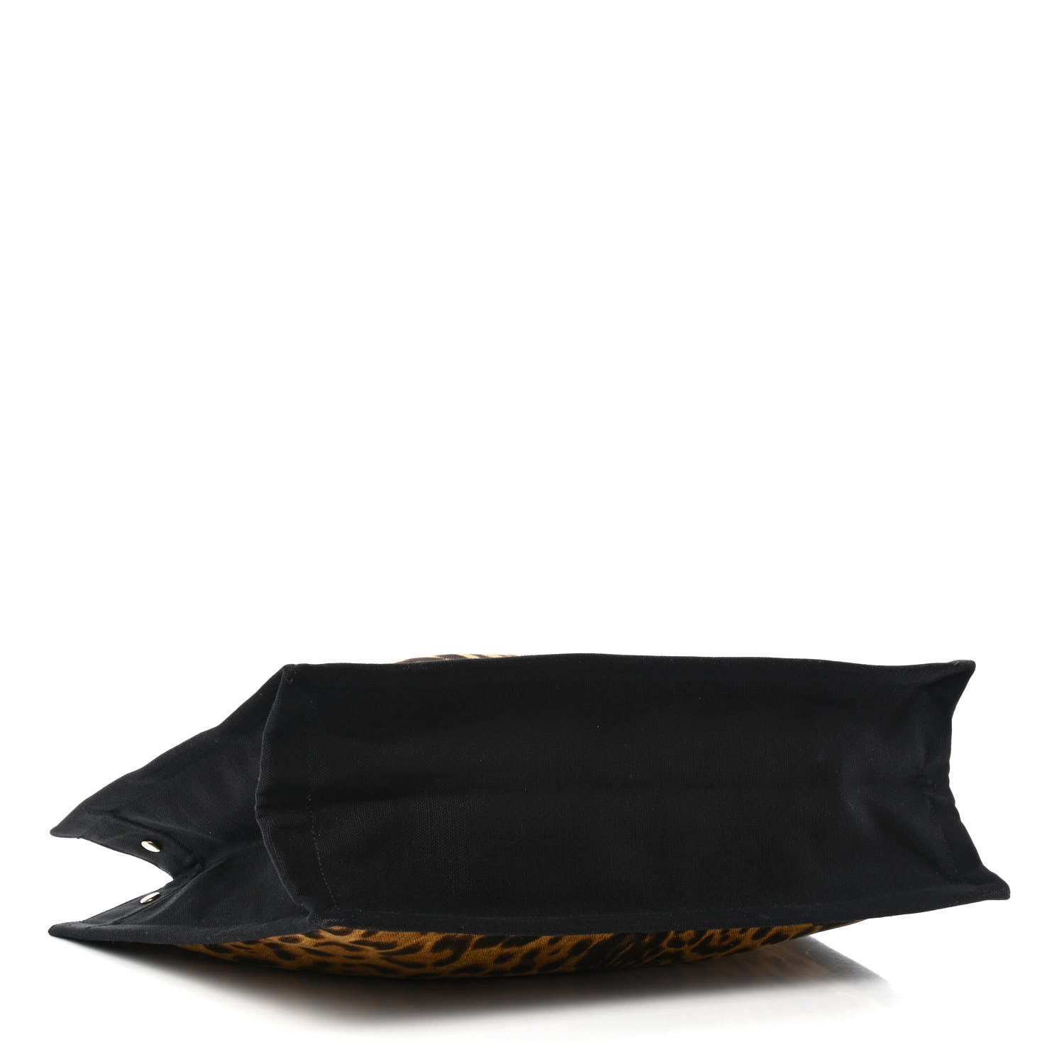 Saint Laurent Canvas Calfskin Leopard Print Rive Gauche Noe Tote Natural Black 3 of 8