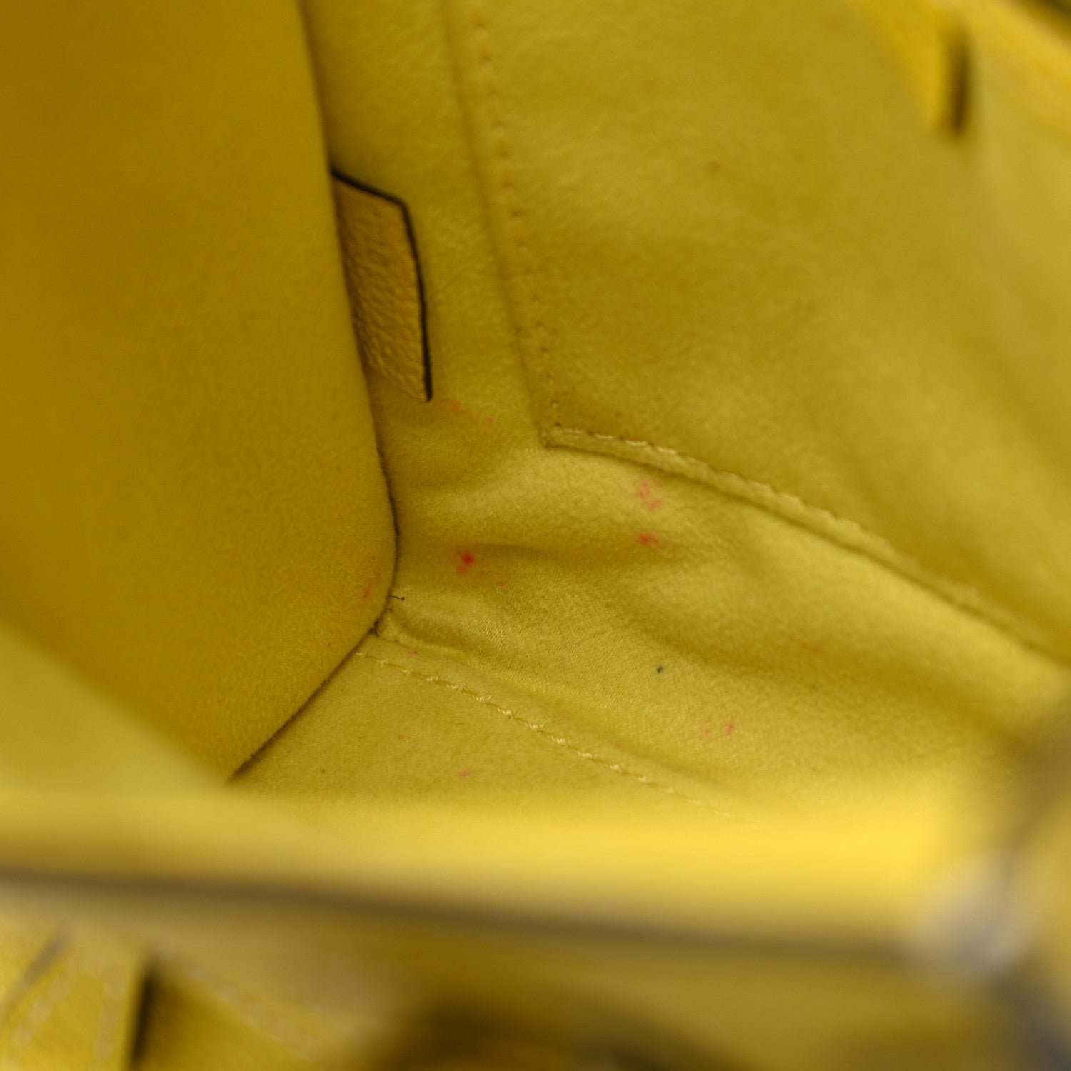 Celine Drummed Calfskin Nano Luggage Citron 13 of 15