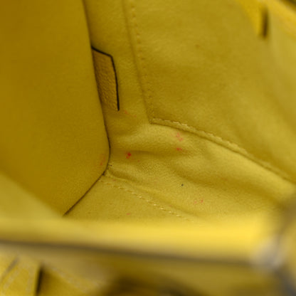 Celine Drummed Calfskin Nano Luggage Citron 13 of 15