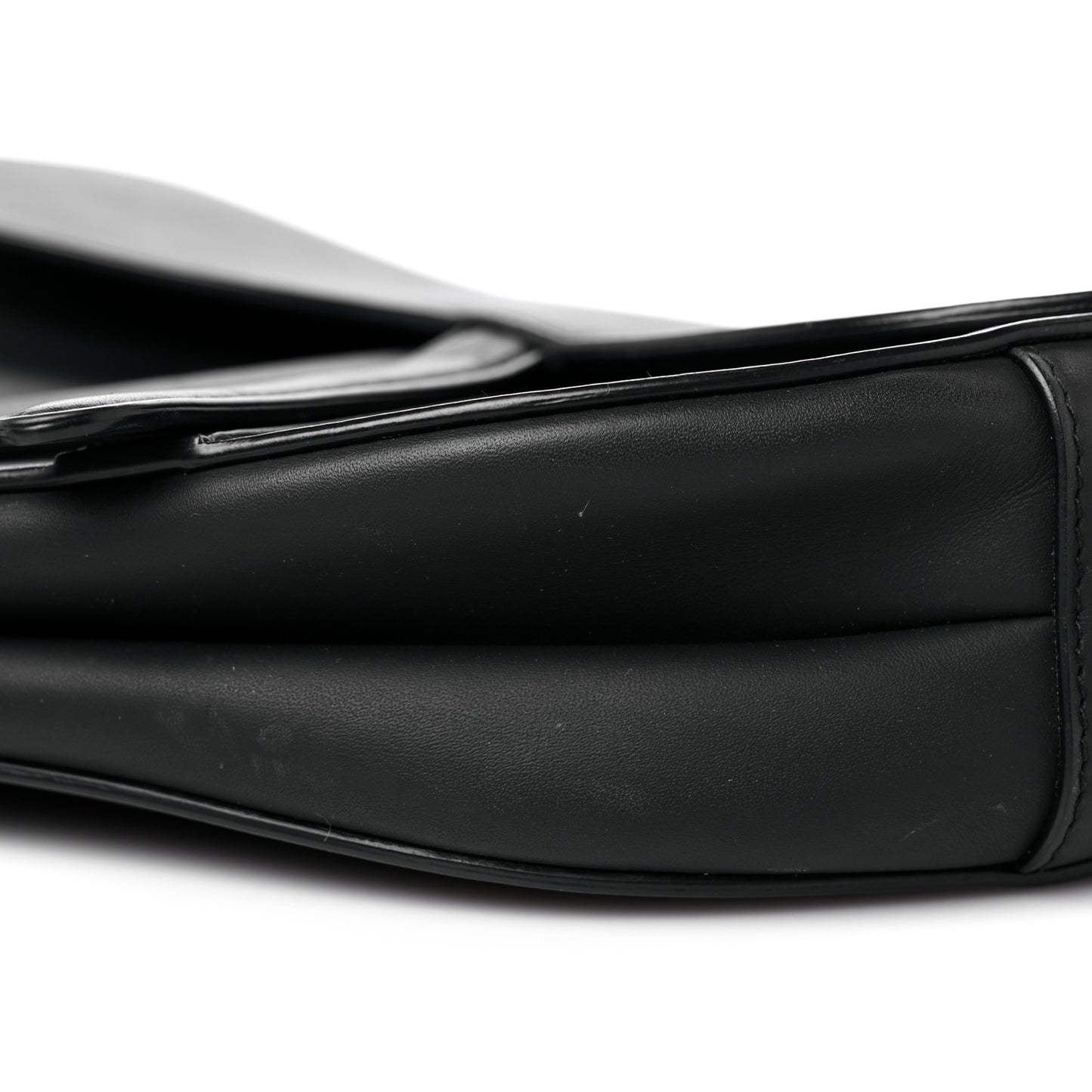 Ultra Matte Calfskin Saddle Bag Black