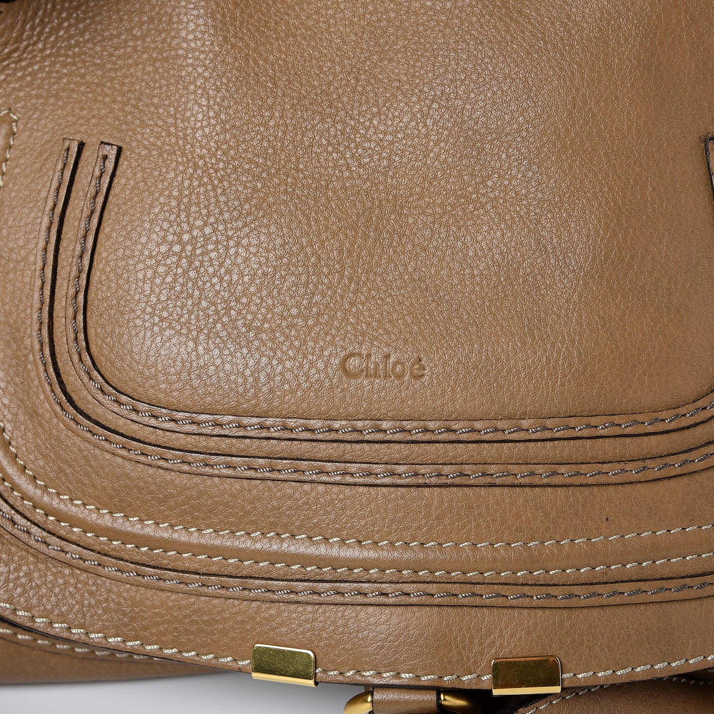 Calfskin Medium Marcie Satchel Sand Shell