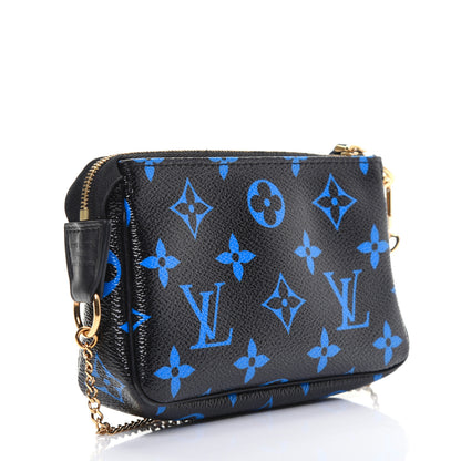 Louis Vuitton Colored Monogram Mini Pochette Accessories Blue Black 2 of 10