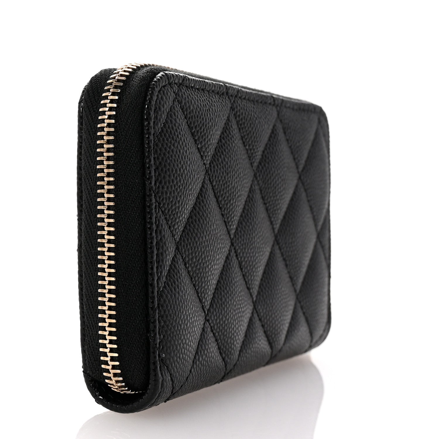 Chanel Caviar Quilted XL CC Zip Around Card Holder Black 3 of 8