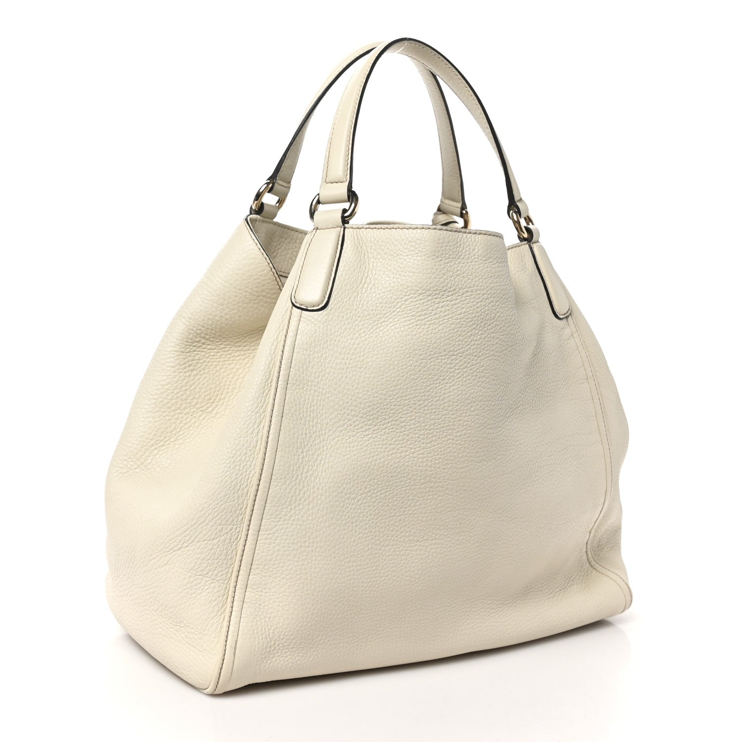 Gucci Pebbled Calfskin Medium Soho Shoulder Bag Off White 3 of 10