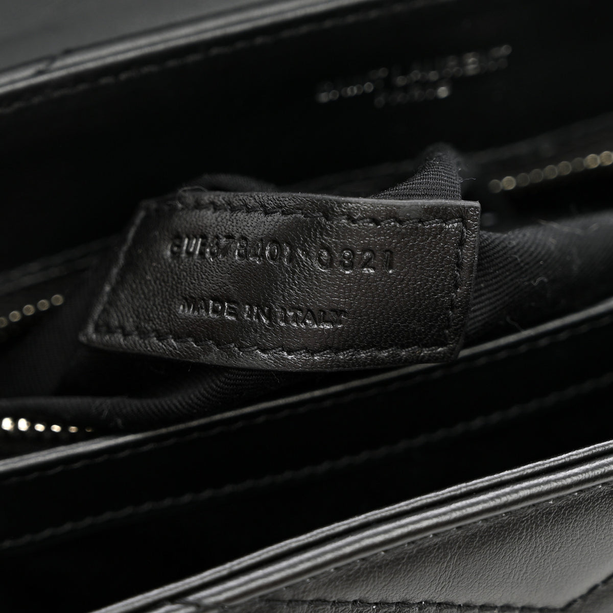 Saint Laurent Calfskin Y Quilted Monogram Toy Loulou Crossbody Bag Black 7 of 10