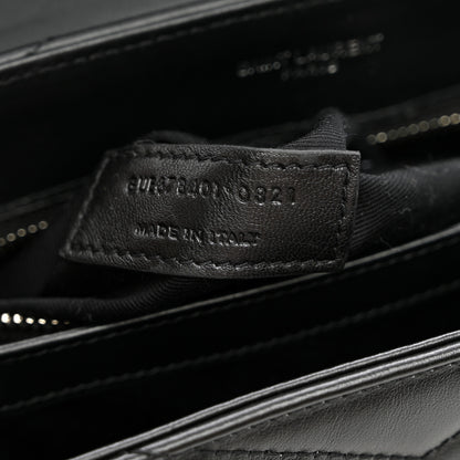 Saint Laurent Calfskin Y Quilted Monogram Toy Loulou Crossbody Bag Black 7 of 10