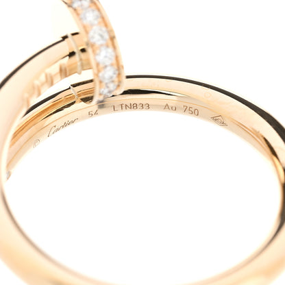 Cartier 18K Yellow Gold Diamond Juste Un Clou Ring 54 7 4 of 4